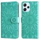 thumbnail image 1 of Funda tipo cartera FOXDOCK para Xiaomi Redmi 12 4G , diseño girasol en relieve, cuero PU, cierre magnético, soporte y tarjetero, 1 of 5