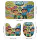 thumbnail image 3 of Spirit Rangers-theme 4-Piece Shower Curtain Set with Rugs, Waterproof Bathroom Decor Set Includes Bath Mat, U-Shaped Rug, Toilet Lid Cover and Curtain with Hooks, 3 of 6