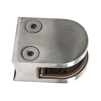 Magideal - Abrazadera De Vidrio Para Pasamanos De Escalera Accesorios De Fácil Instalación Herrajes De Riel Resistentes Soporte De Vidrio Para Balcón Pared D Tipo B Por 10 Mm