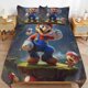 thumbnail image 1 of Super Mario 3-Piece Comforter Set for Bedroom Super Mario Bedding Set for Kids Adults Soft Microfiber Duvet Cover Set with Zipper Closure, 1 of 5