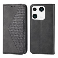 Funda Flip Foxdock Para Xiaomi 13 , Estilo Billetera Con Diseño Rombo, Correa De Mano Y Soporte, Uso Diario