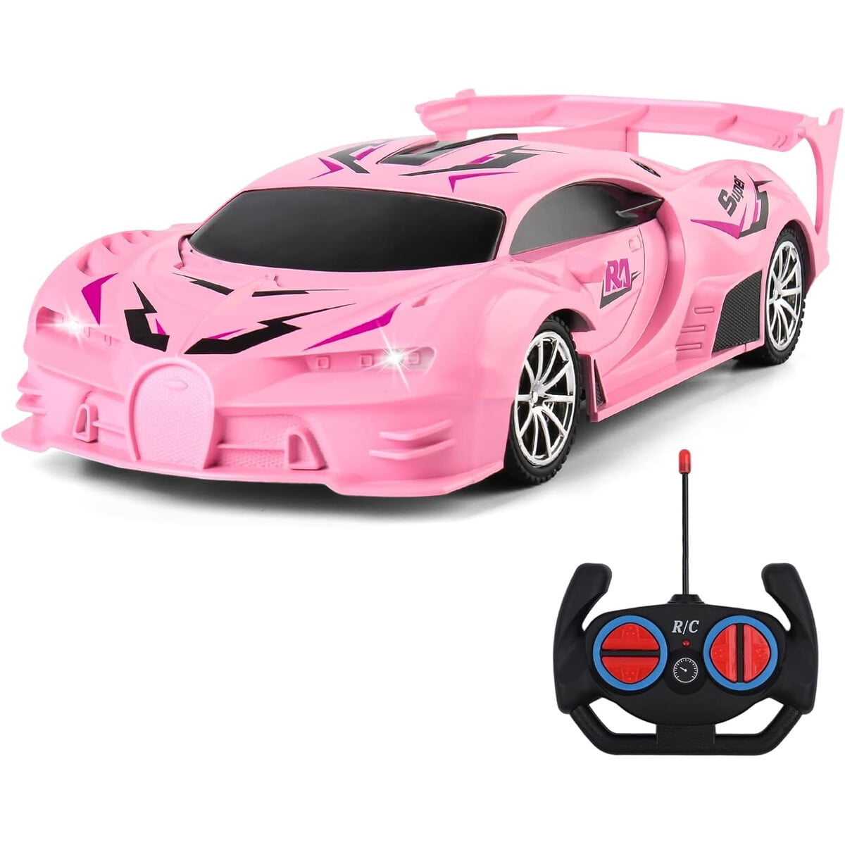 Vyseglobal - Auto Control Remoto Rosado Recargable 27mhz 15kmh Drift
