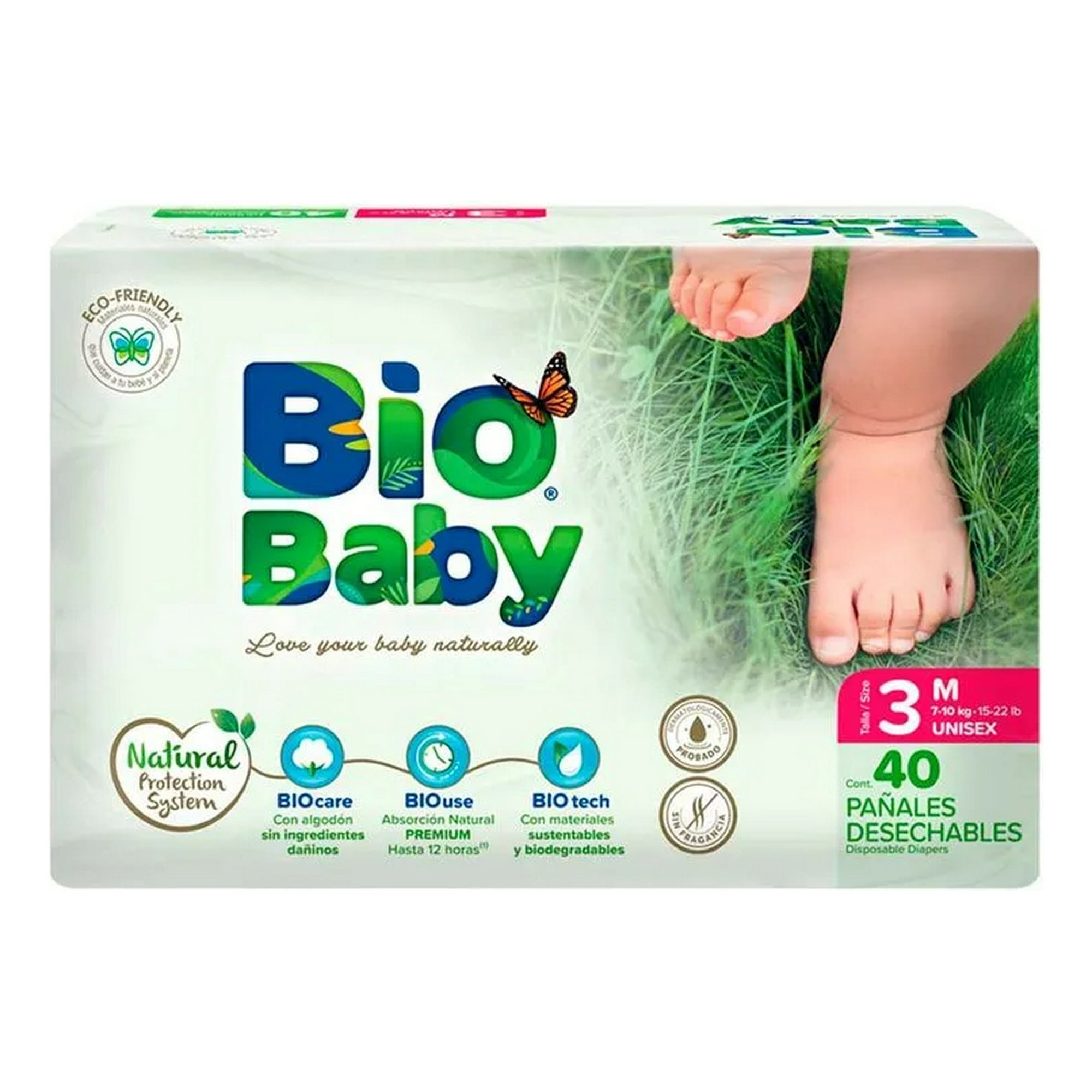 Chicolastic - Pañal Ecológico Bio Baby Talla 3 - Talla M - Biobaby 40u