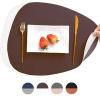 Aura Zeus - Set 4 Individuales Ecocuero Impermeables Antimanchas Reversibles