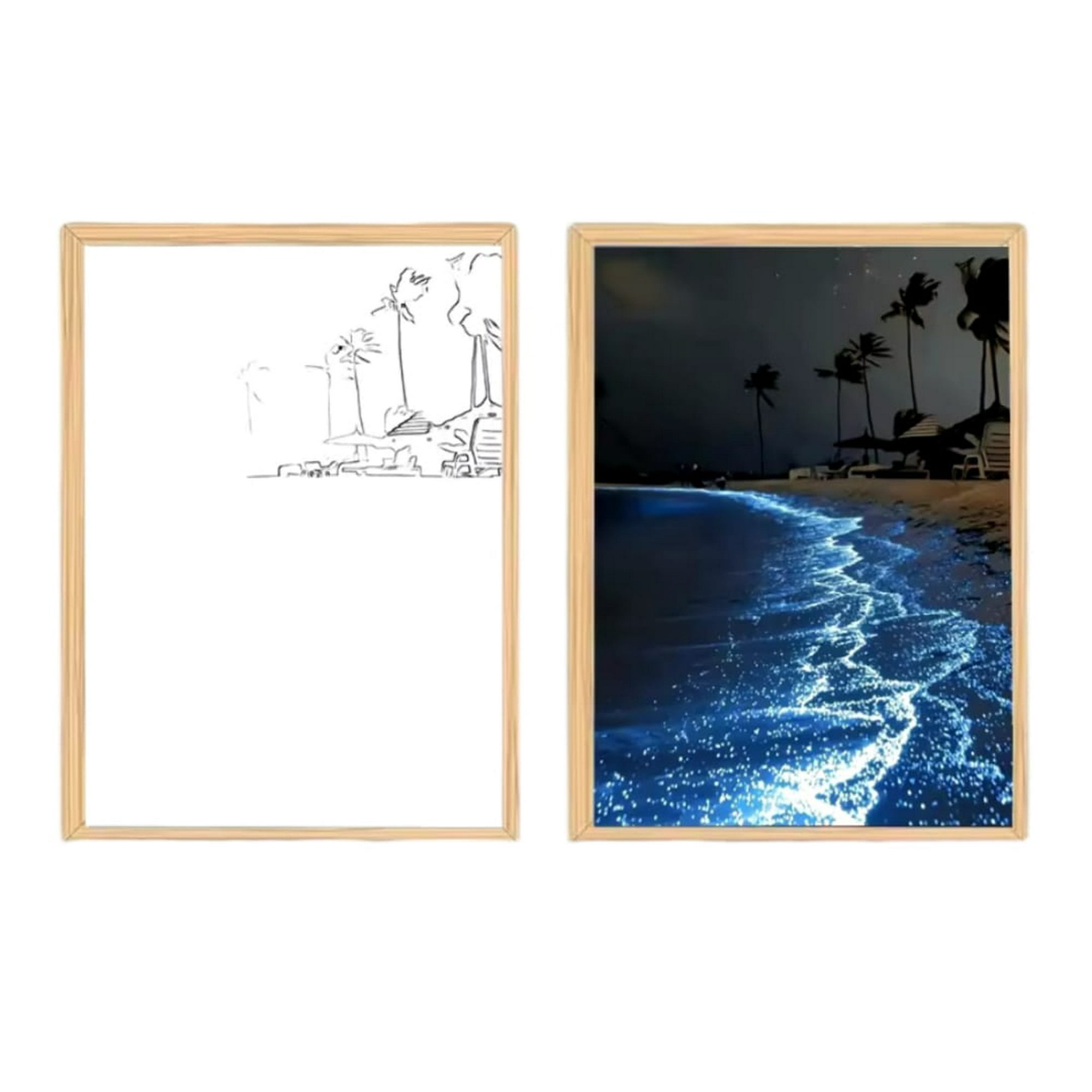 Lelumania - Cuadro Led De Playa 23x18cm