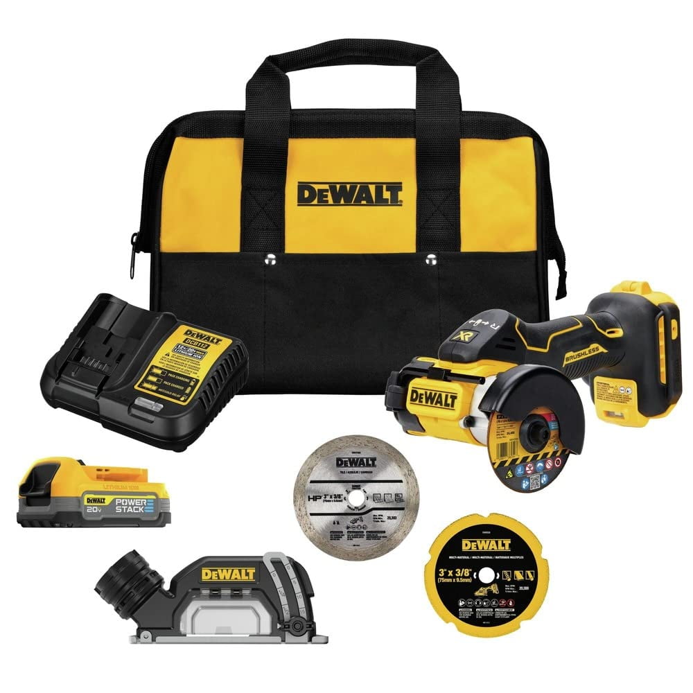 Amoladora Angular Dewalt Dcs438e1 20 V Max Inalámbrica De 7,5 Cm Con Accesorios