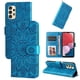 thumbnail image 4 of Funda tipo cartera FOXDOCK para Samsung Galaxy A13 4G , diseño girasol en relieve, cuero PU, cierre magnético, soporte y tarjetero, 4 of 5