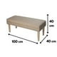thumbnail image 3 of Banqueta Style Gris Beige 100x40x40 cm, 3 of 3