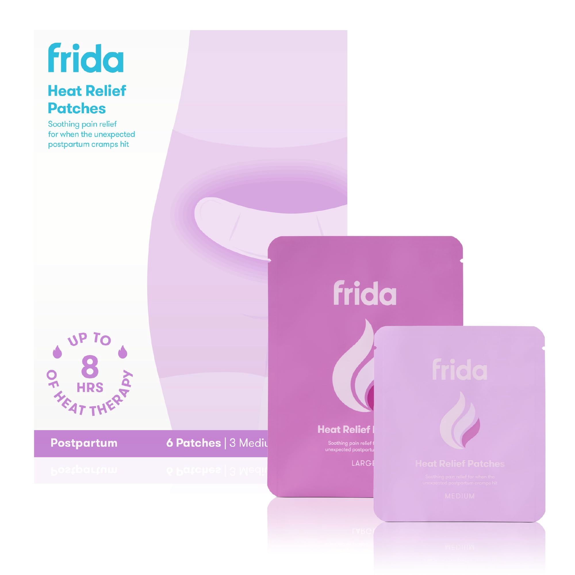 Parches De Recuperación Uterina Frida Mom Con Calor Posparto, 6 Unidades