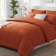 thumbnail image 1 of Juego de edredón CozyLux naranja quemado, tamaño king, 7 piezas, 1 of 7