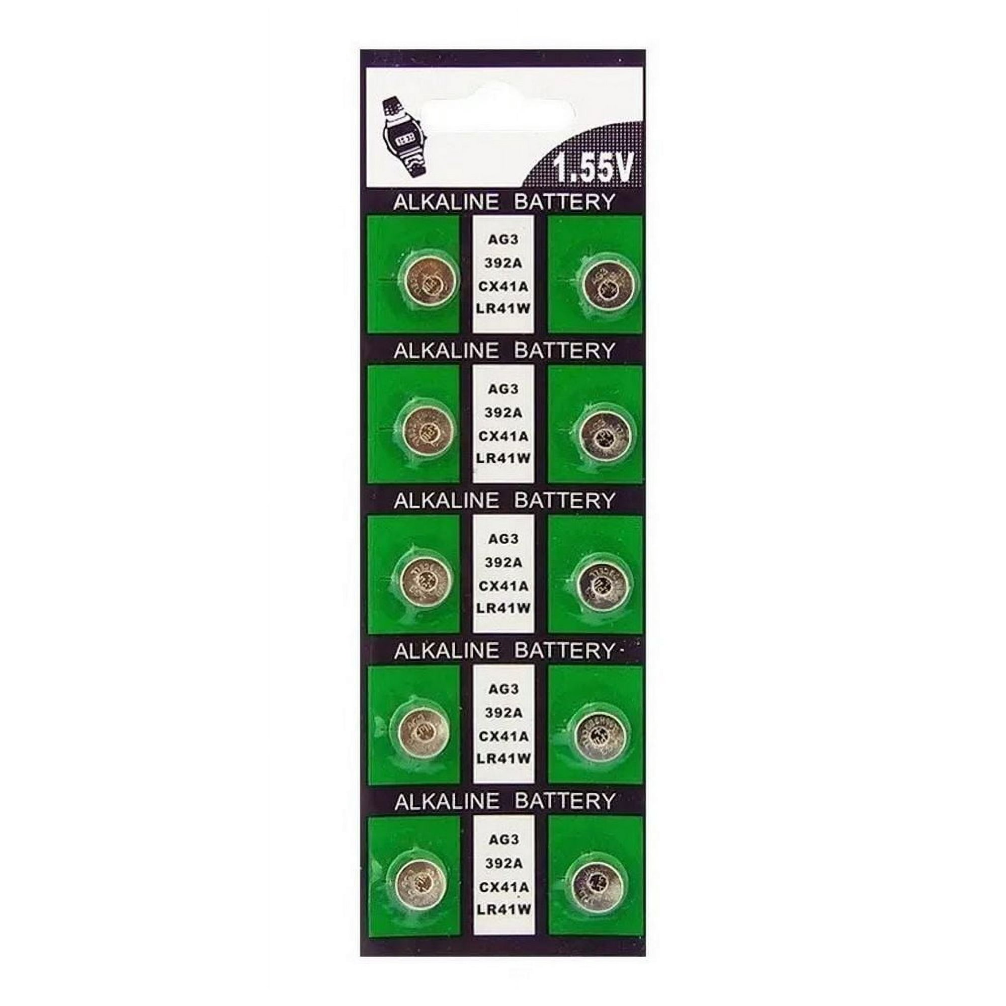 Gen - Pack 10x Pilas De Boton Ag3 Lr41 392a Calculadora Reloj