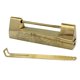 thumbnail image 1 of Chino Antiguo Pez Auspicioso Cerradura De Cobre Cruz Cerradura Abierta Pulido, 1 of 5