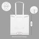 thumbnail image 5 of Bolsa Tote TOPDesign 16x15" Algodón Reutilizable Paquete de 5, 5 of 7