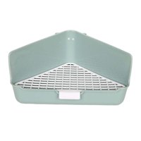 Magideal - Orinal De Conejo Para Mascotas En Interiores Con Cierre A Presión, Caja De Ropa De Cama, Orinal De Esquina Para Chinchillas, Animales Pequeños, Hámste Verde