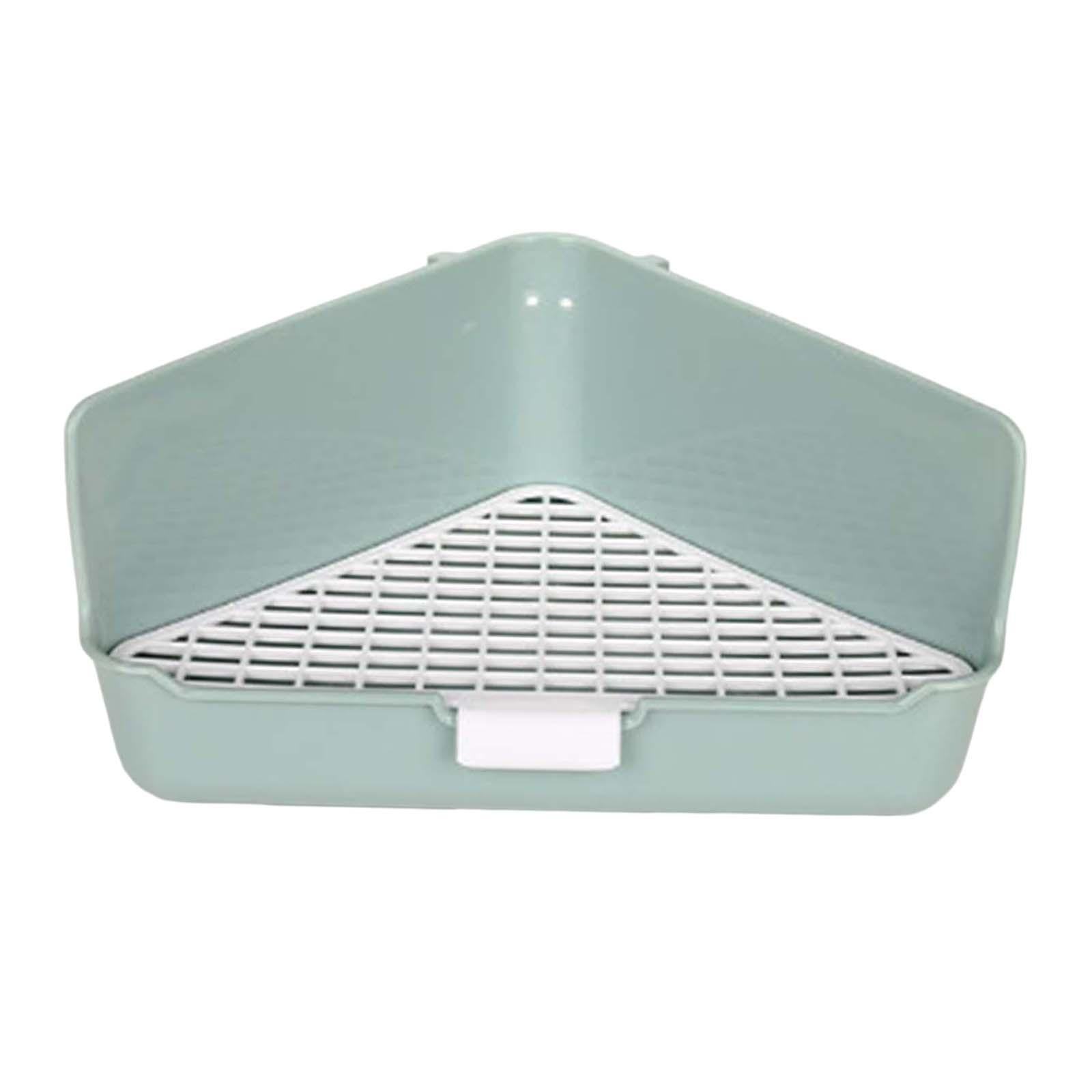 Magideal - Orinal De Conejo Para Mascotas En Interiores Con Cierre A Presión, Caja De Ropa De Cama, Orinal De Esquina Para Chinchillas, Animales Pequeños, Hámste Verde