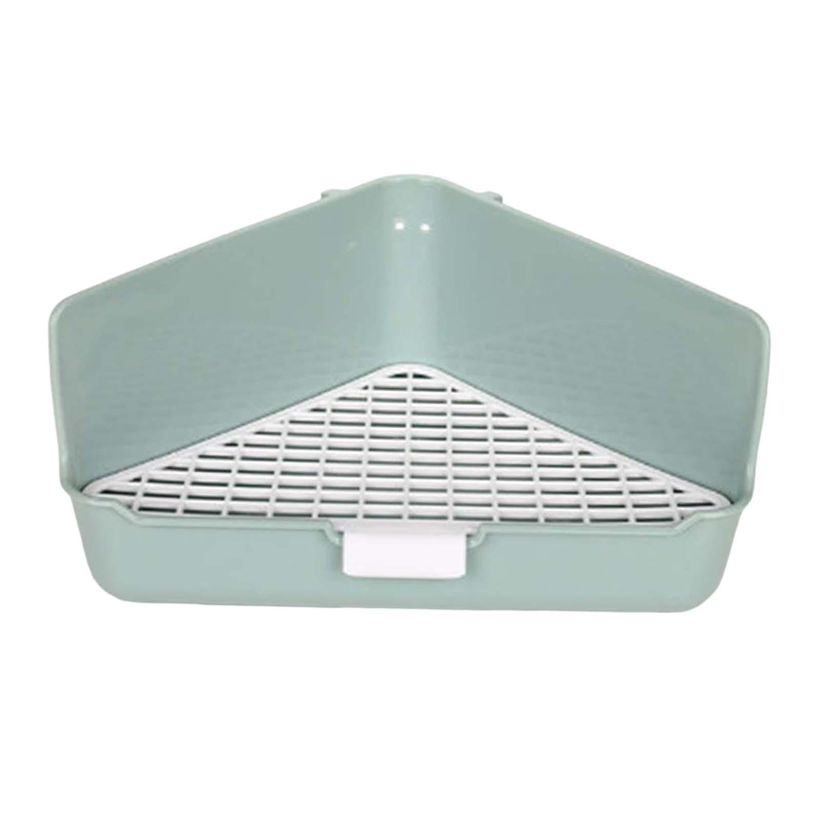 Magideal - Orinal De Conejo Para Mascotas En Interiores Con Cierre A Presión, Caja De Ropa De Cama, Orinal De Esquina Para Chinchillas, Animales Pequeños, Hámste Verde