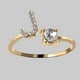thumbnail image 1 of 26-Letter Gold Rings with Zircon and Rhinestone Adjustable Sturdiness - Perfect Gift for Women, 1 of 5