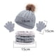 thumbnail image 2 of Gorro, bufanda y guantes para niños, tres piezas, gorro de bebé para otoño e invierno., 2 of 5