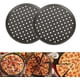 thumbnail image 3 of Bandeja perforada para pizza, paquete de 2, de acero al carbono, antiadherente, redonda y crujiente, ideal para el hogar y la cocina., 3 of 8
