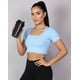 thumbnail image 1 of Top Camiseta Deportiva Mujer Manga Corta Acanalado, 1 of 4