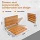 thumbnail image 4 of Asiento de ducha plegable montado en la pared, madera de teca 316, acero inoxidable, 4 of 7