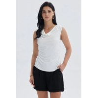 Fashionspark - Polera Mujer Cuello Espalda Crudo