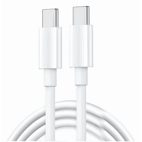 2 Metros Cable Usb- C Cargador compatible Macbook Pro / Air M1 - Blanco