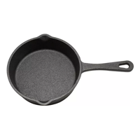 Genérico - Sartén Redonda Wayu De Hierro Fundido, Cocina, Asado, Bbq, Color Negro