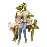 Genérico - Estatua Familia Sentada Decoración Escultura Amor Jhn