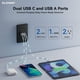 thumbnail image 2 of Salidas USB ELEGRP, 30 W, 6 amperios, USB C, 3 puertos, toma de pared, paquete de 10, 2 of 7