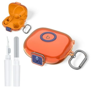 [Funda] Secure Lock Nimuw Para Beats Powerbeats Pro 2, Color Naranja Transparente