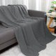 thumbnail image 1 of REGALWOVEN 100% Algodón Manta de Punto de Cable Cruzado Para Sofá Cama Hogar, Gris 47"x 70", 1 of 7