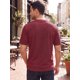 thumbnail image 3 of INSPIRE CHIC Camiseta de Hombre Casual con Cuello Redondo y Bolsillo en el Pecho de Manga Corta Elástica M Roja, 3 of 5