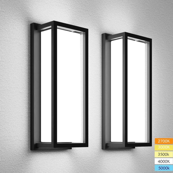 Aplique de pared LED rosykite 15W 5CCT 2 unidades para exteriores