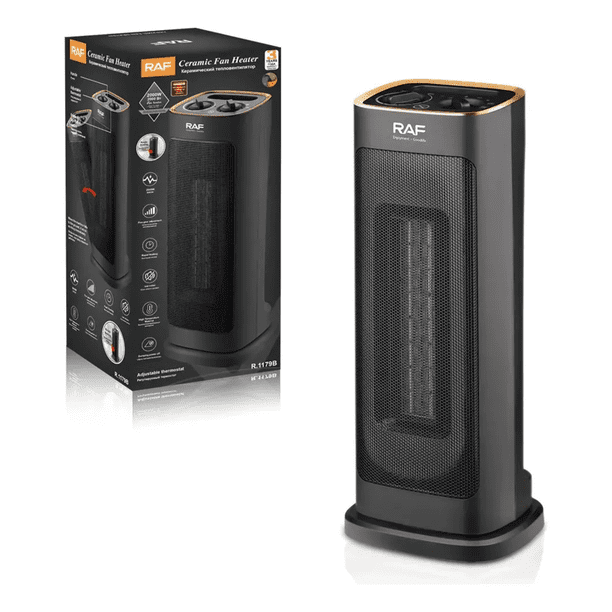 Calefactor Cerámico De Torre De 2000w Termostato Ajustable NEGRO