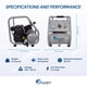 thumbnail image 5 of Compresor de aire portátil California Air Tools CAT-1P1060SP, ligero y silencioso, liviano, ultra silencioso, sin aceite, tanque de acero de 1 galón, .6 HP, nivel de ruido de 56 dBA, 5 of 6