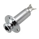 thumbnail image 2 of conector de entrada de salida de clavija de latón 1/4 "pin para guitarra eléctrica bajo plata, 2 of 2