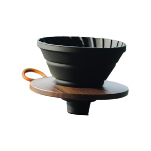 Bothyi - Soporte De Filtro De Café De Silicona Con Cono De Filtro De Café Para Cocina Restaurante Negro