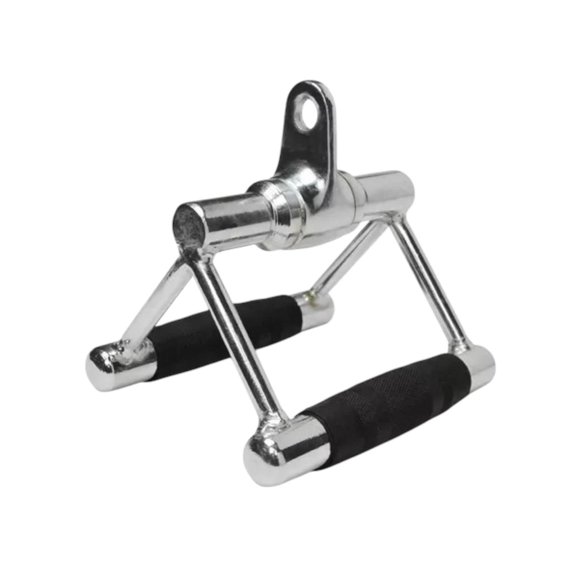 Agarre Triangular para Remo Espalda Cromado con Enganche