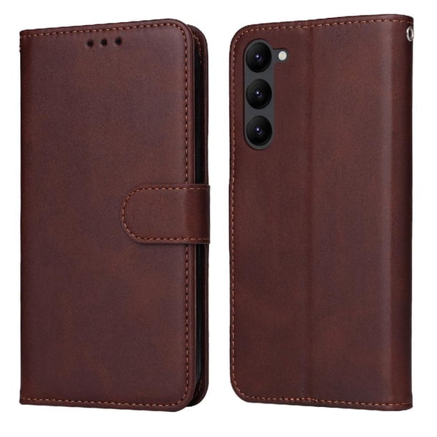 Funda Billetera para Samsung Galaxy S23 con Porta Tarjetas y Soporte Ajustable Marrón