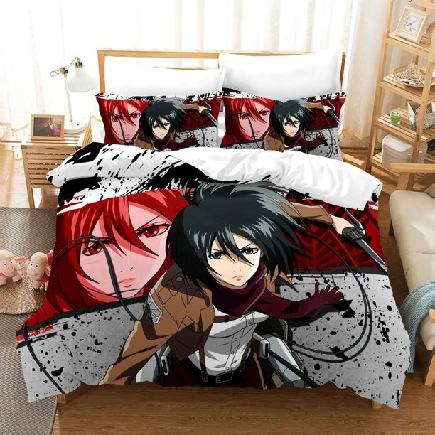 Attack On Titan Bedding Set Attack On Titan Bed Set Children Kid Bedroom Duvet cover Sets Bed Sheets