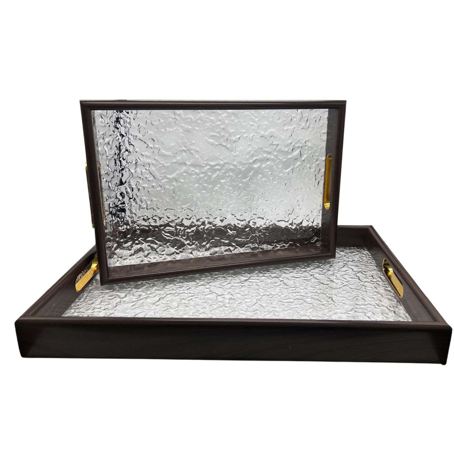 Oem - Set 2 Bandeja De Ratan Cesta Tejida Diseño Transparente