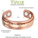 thumbnail image 5 of Anillo de cobre YINOX para hombre y mujer, magnético, de cobre, elegante y sencillo, de 2,6", ajustable, COR-0619R CPR-0208, cobre, 5 of 7