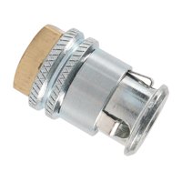 Magideal - Accesorios De Mandril De Inflado De Neumáticos Con Bloqueo Automático, Metal Plateado, Boquilla De Inflado De Neumáticos De Coche, Mandril De Aire De