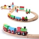 thumbnail image 1 of Set de tren de madera SainSmart Jr. para niños pequeños con rieles de doble cara, 1 of 7