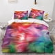 thumbnail image 2 of Juego de cama de arte abstracto impreso en 3D con diseño de colores brillantes, microfibra suave, juego de funda nórdica de 3 piezas, 2 fundas de almohada, cremallera oculta., 2 of 3