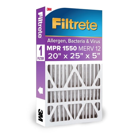 Filtro de aire Filtrete 20x25x5 MPR 1550 MERV 12 Trion AirBear