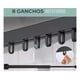 thumbnail image 3 of Tendedero Ropa Retráctil Pared 8 Ganchos 90cm Negro Plegable Negro, 3 of 4