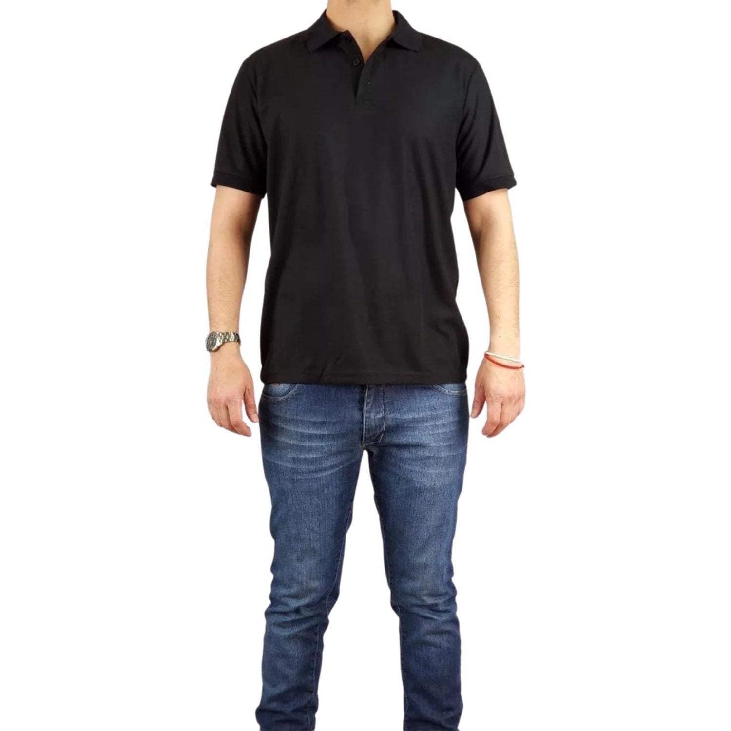 Likeshop - Polera Piqué Hombre Textura Suave Botones 001
