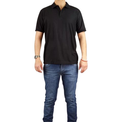 Likeshop - Polera Piqué Hombre Textura Suave Botones 001
